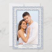 日本の青海波ウェディング セーブ・ザ・デート フラット フォト 招待状 (正面)