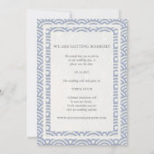 日本の青海波ウェディング セーブ・ザ・デート フラット フォト 招待状 (裏面)