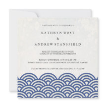 日本の青海波エレガントビーチウェディング