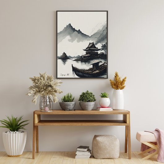 日本の音色を抑えた：インクの美しいを明らかにする ポスター