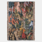 日本の風景アート：滝と村 スローブランケット (正面縦)