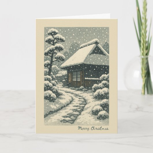 日本の風景 - クリスマスカード カード (正面)