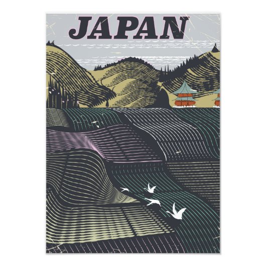 日本の風景 ビンテージ旅行ポスター フォトプリント            (正面)