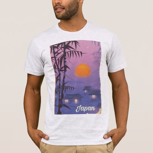日本の風景 日没 Tシャツ (正面)