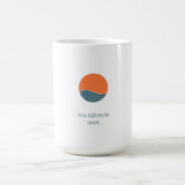 日本の風雅な太陽と海 コーヒーマグカップ (中央)