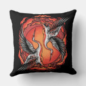 日本の飛んでいる鶴アジア美術 クッション (裏面)