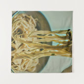 日本の食品 ラーメン愛好家 タペストリー (正面(横))