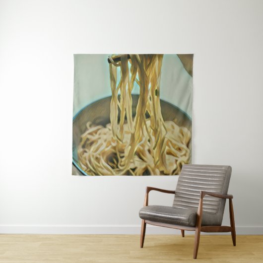 日本の食品 ラーメン愛好家 タペストリー (インサイチュ)