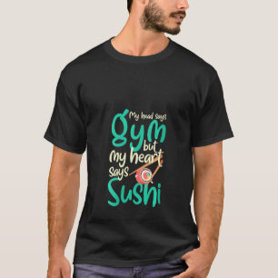 日本の食文化寿司デザイン 女性用 お米ラブ Tシャツ
