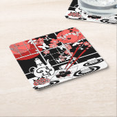 日本の食 スクエアペーパーコースター (アングル)