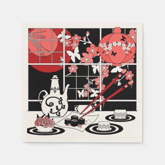 日本の食 スタンダードカクテルナプキン (正面)