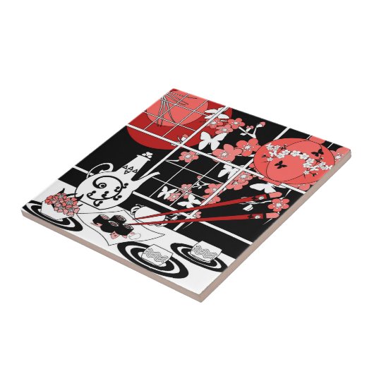 日本の食 タイル (側面)