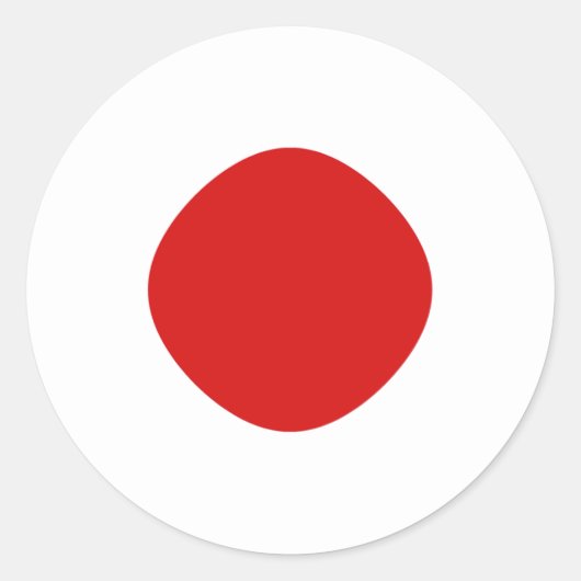 日本の魚眼フラグステッカー ラウンドシール (正面)