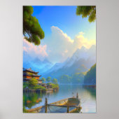 日本の魚釣り村 ポスター (正面)