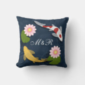 日本の鯉のモノグラムイニシャル クッション (正面)