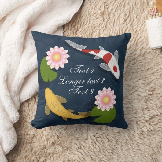 日本の鯉の池 クッション (ブランケット)