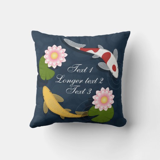 日本の鯉の池 クッション (裏面)