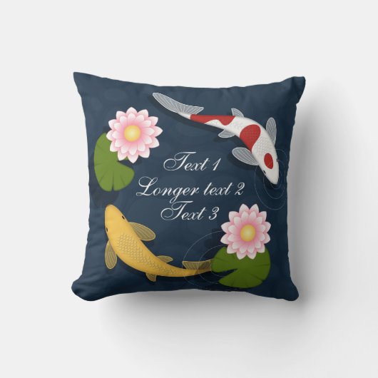 日本の鯉の池 クッション (正面)