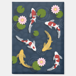 日本の鯉の池 マグネット