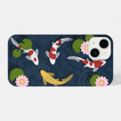 日本の鯉の池 iPhoneケース (裏面横)