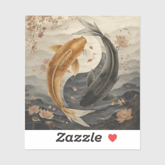 日本の鯉の絵画コレクション シール (シート)