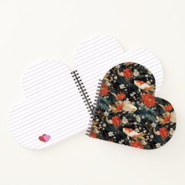 日本の鯉の魚シームレスパターン ノートブック