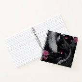 日本の鯉の魚 ダークモード ノートブック (内部)