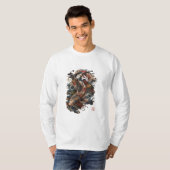 日本の鯉の魚 | 日本の伝統的な刺青 Tシャツ (正面フル)