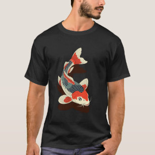 日本の鯉の魚 浮世絵と入れ墨タトゥーアート 禅 Tシャツ