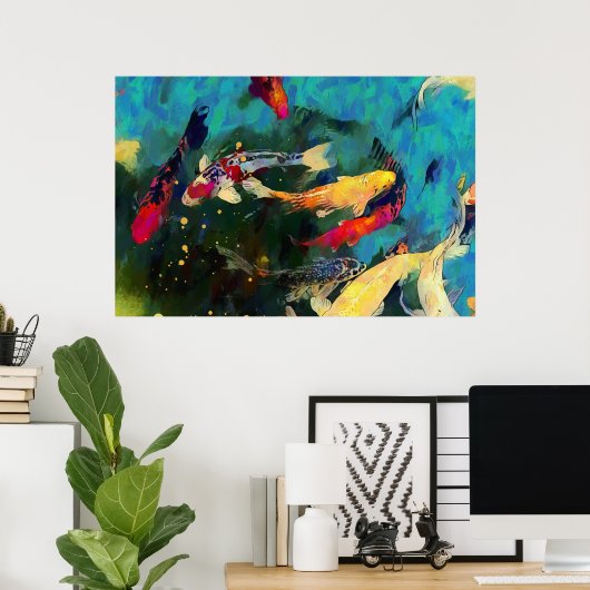 日本の鯉ポスター ポスター (ホームオフィス)