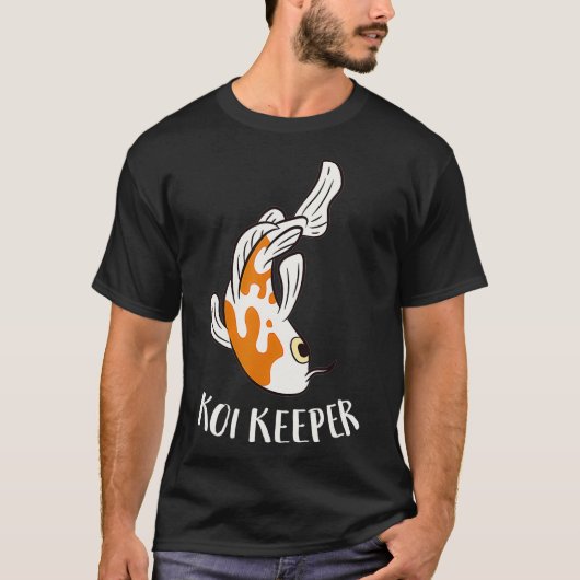 日本の鯉好き 鯉の飼育者 Tシャツ (正面)