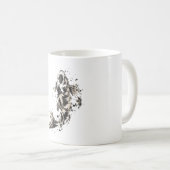 日本の鯉 – 伝統的な日本美術と墨絵 コーヒーマグカップ (正面右)