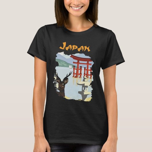 日本の鳥居と山の旅Tシャツ Tシャツ (正面)