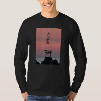 日本の鳥居アーチストリートウェアVAPORWAVE美学 Tシャツ