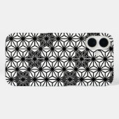 日本の麻の葉模様 - 白と黒 Case-Mate iPhoneケース (裏面 (横))