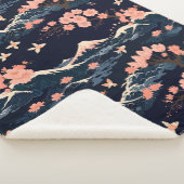 日本の-インスパイア桜さくらんぼ シェルパブランケット (3/4)