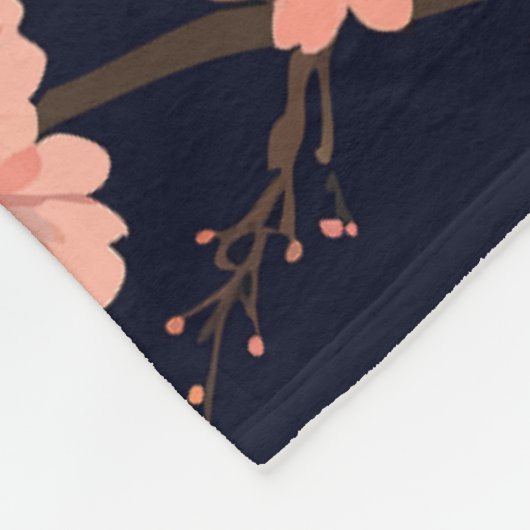 日本の-インスパイア桜さくらんぼ フリースブランケット (角)