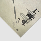 日本の,ヴィンテージ,さくらんぼの花，水彩，アート，r 薄葉紙 (詳細)