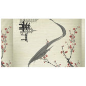 日本の,ヴィンテージ,さくらんぼの花，水彩，芸術， テーブルクロス (正面(横))