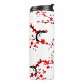 日本の,桜ツリー，さくらんぼの花，フローラアート   タンブラー (回転左)