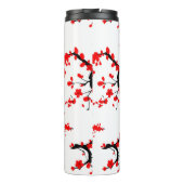 日本の,桜ツリー，さくらんぼの花，フローラアート   タンブラー (裏面)