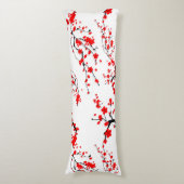 日本の,桜ツリー，さくらんぼの花，フローラアート     ボディピロー (正面縦)