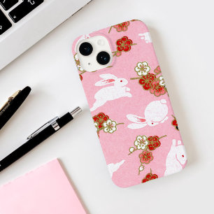 日本のArt Pink Sakuras & Rabbits iPhone 14ケース Case-Mate iPhone 14ケース