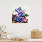 日本のBambooの真菌by林老園 ポスター (キッチン)