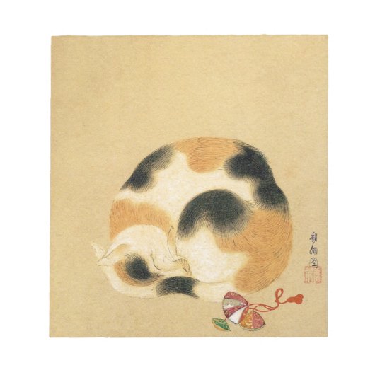 日本のCalico cat, Hanabusa Itcho ノートパッド (正面)
