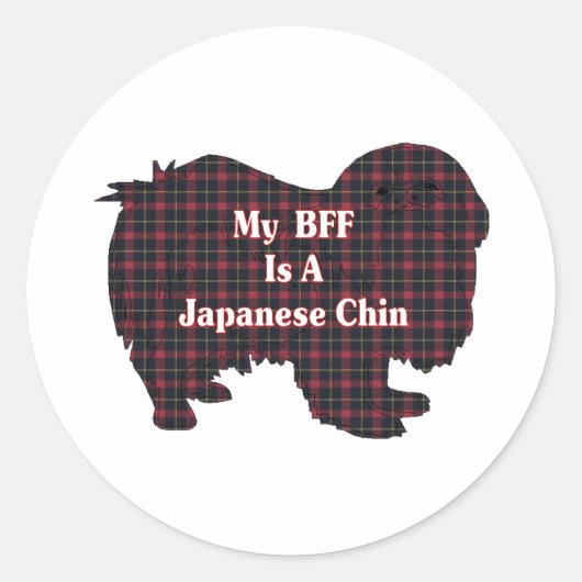 日本のChin BFFステッカー ラウンドシール (正面)