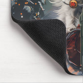 日本のChin Dog Riding Motorcycle Christmas マウスパッド (コーナー)