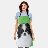 日本のChin Puppy絵画's - Dog Art エプロン (着用した状態)