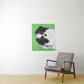 日本のChin Puppy絵画's - Dog Art タペストリー (インサイチュ)