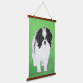 日本のChin Puppy絵画's - Dog Art 吊り下げ型タペストリー (傾斜あり)